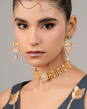 Artisan MOP Choker Earring Set