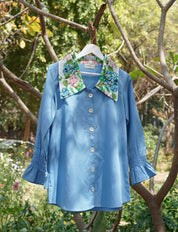 Azure Bloom Shirt
