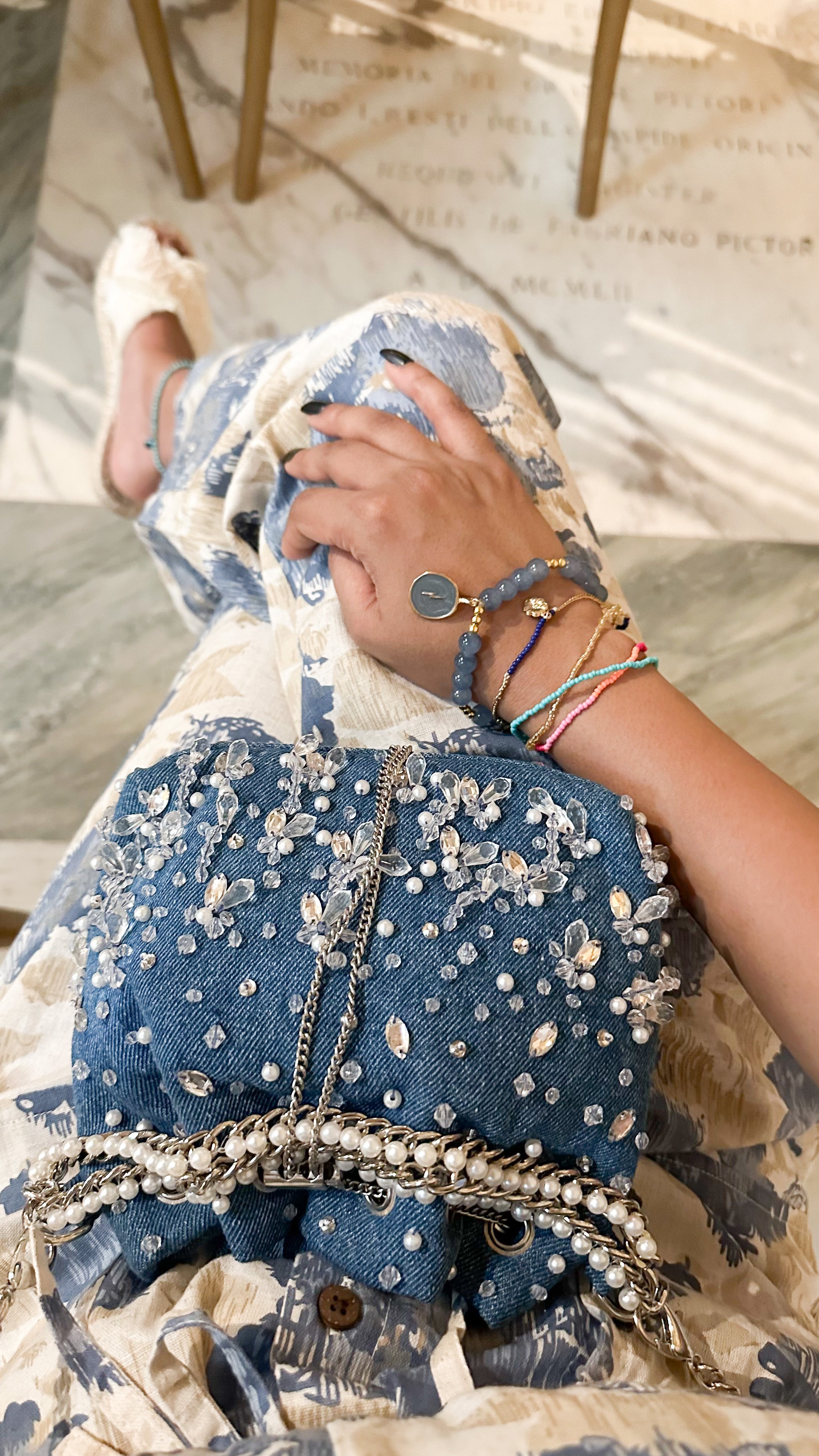 Denim Bucket Bag