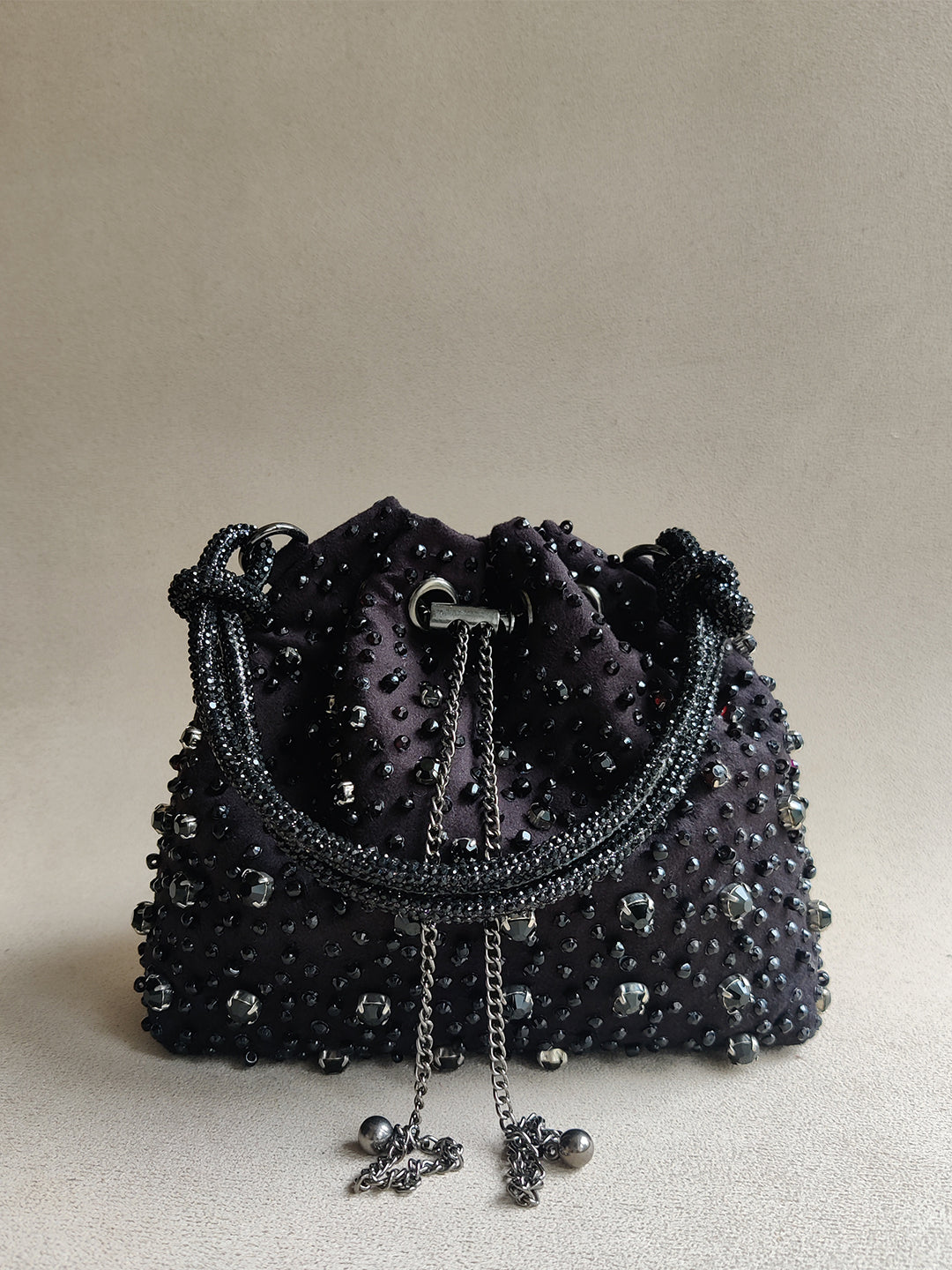 Black Starry Bucket Bag