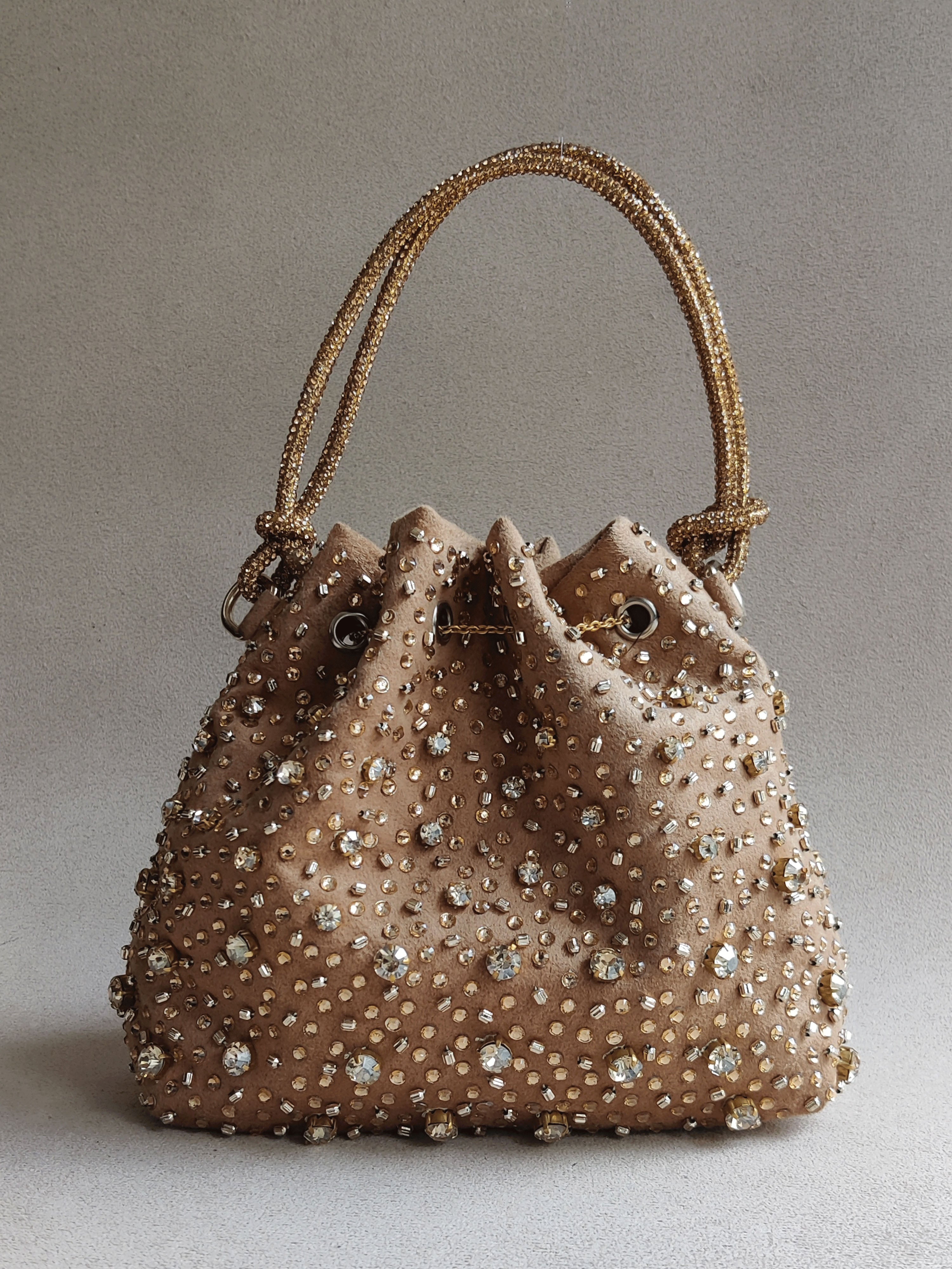 Gold Starry Bucket Bag