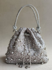 Silver Starry Bucket Bag