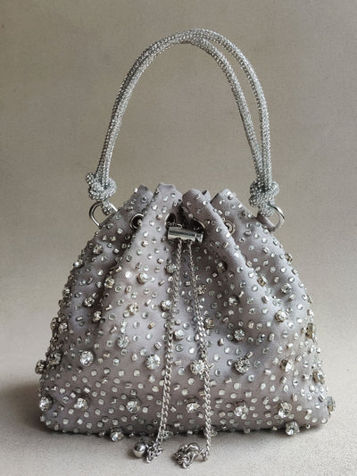 Silver Starry Bucket Bag