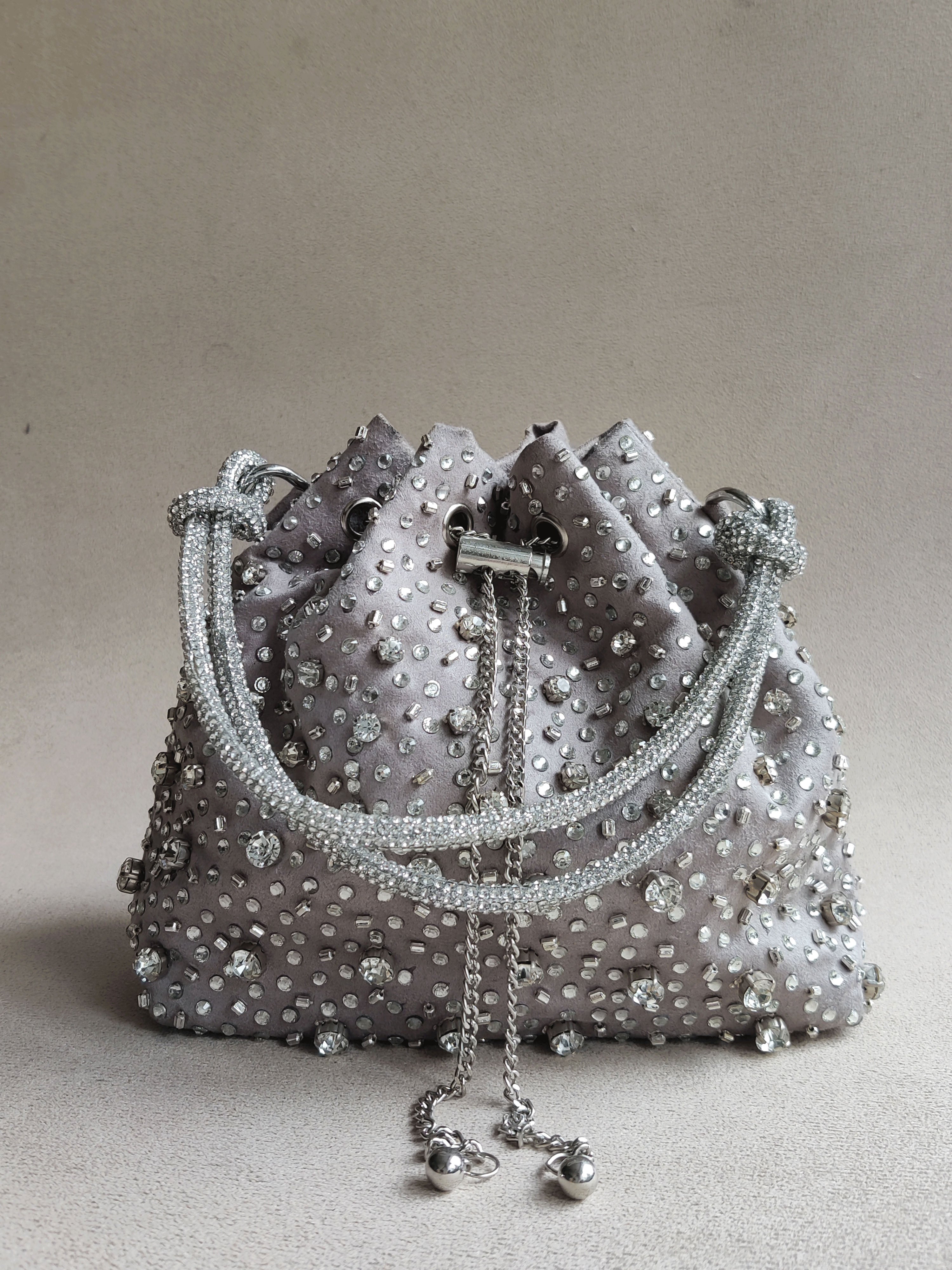 Silver Starry Bucket Bag