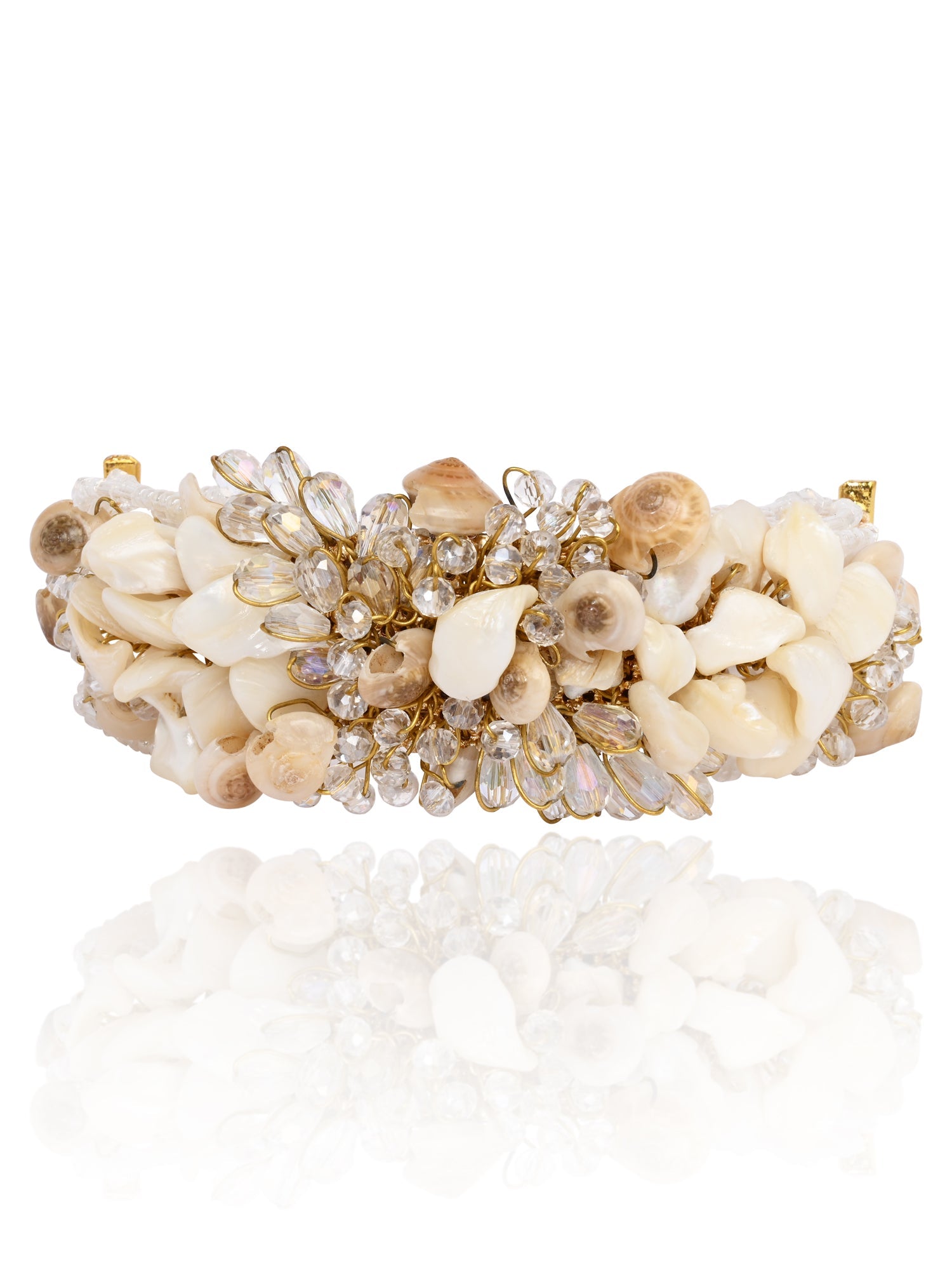 White Floral Long Bracelet For Haldi