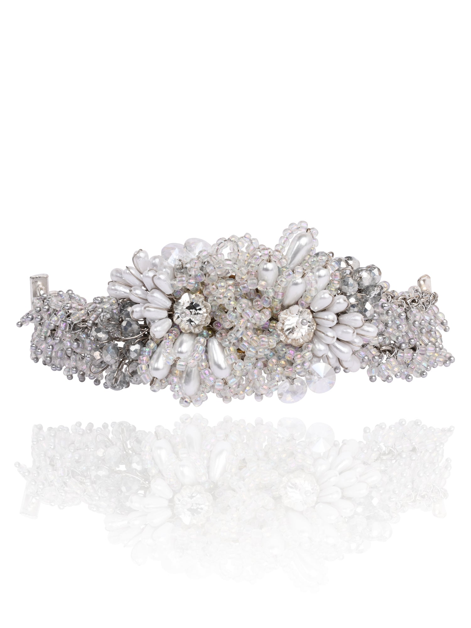 Silver Plated Pearl Festive Bracelet