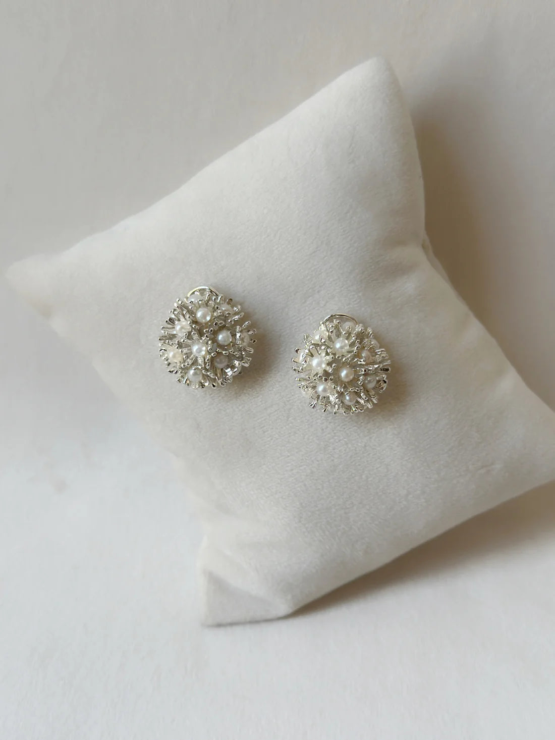 Sunshine Mini Pearl Studs Silver