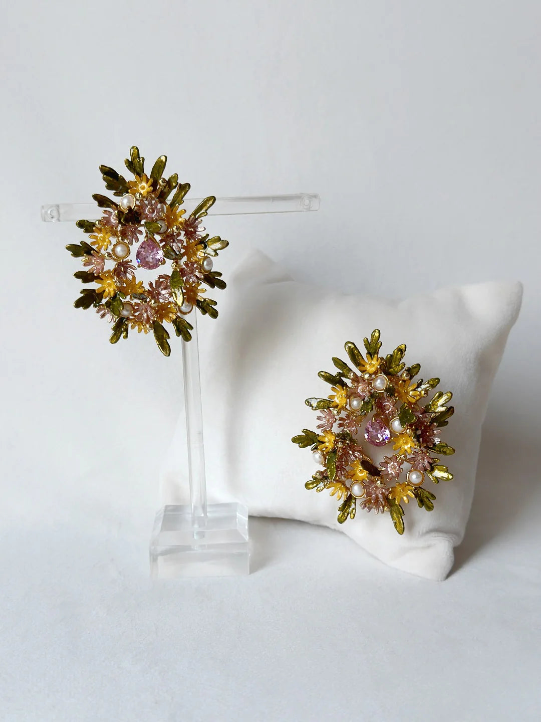 Enchanted Glade Earrings Pastel Garden