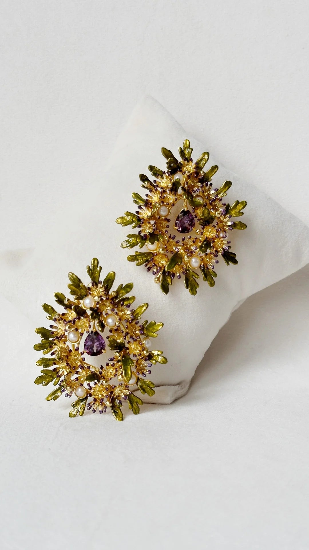 Enchanted Glade Earrings Violet Woodland