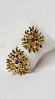 Enchanted Glade Earrings Violet Woodland