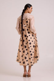 Philo Almond Burst Back Drop Shirt Dress