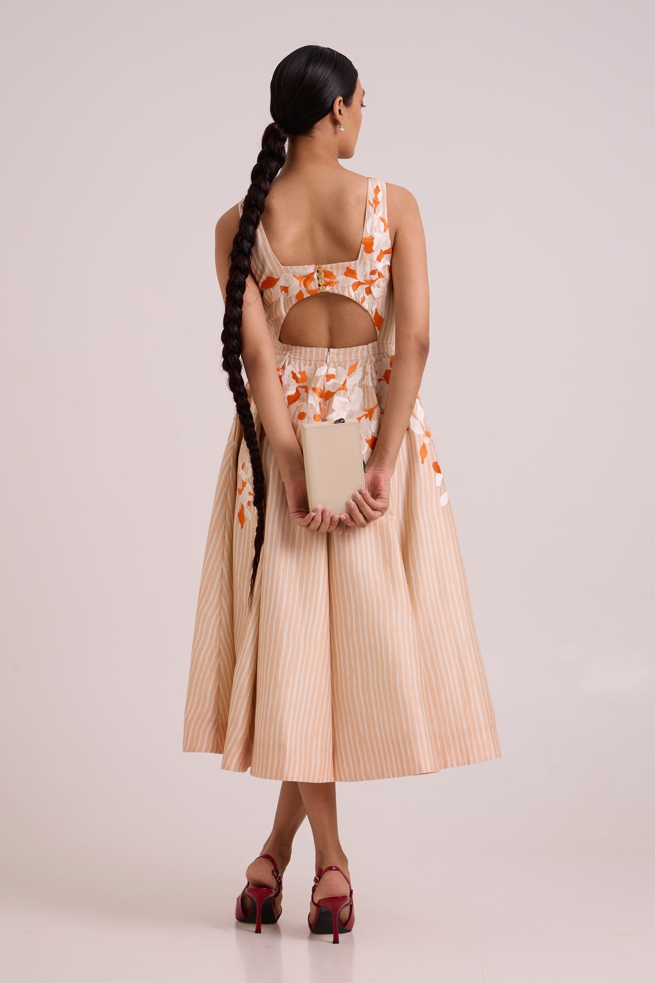 Roselyn Almond & Autumn Midi Dress