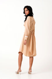 Latte Gwen Tie Back Shirt Dress