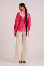 Petra Wrap Blazer Top & Obi Belt & Pant Set
