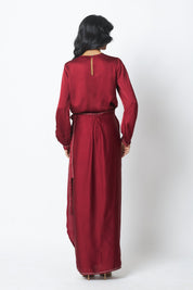 Cathy One Piece Blouson Drape Skirt