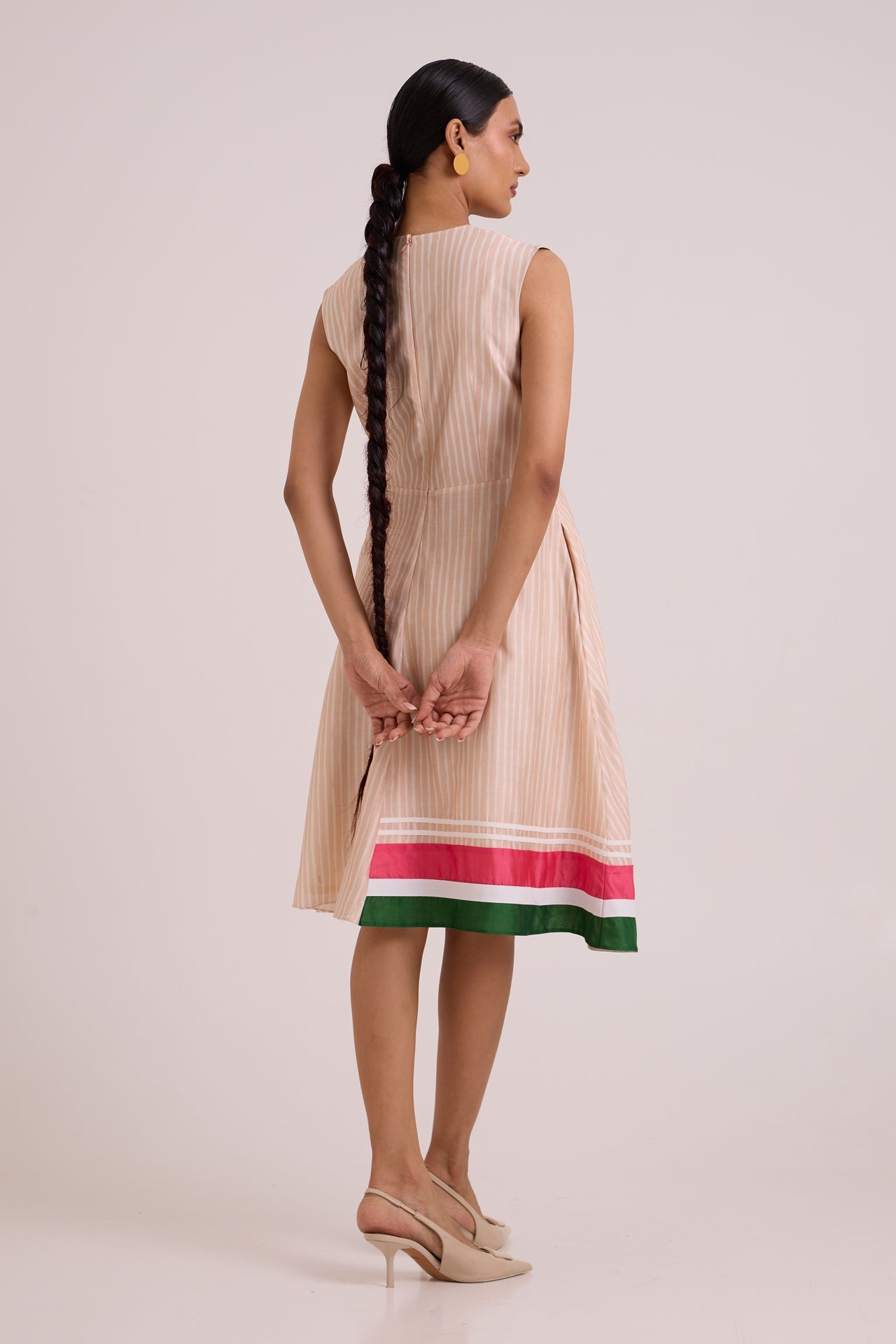 Bambi Almond Striped Cruise Dress