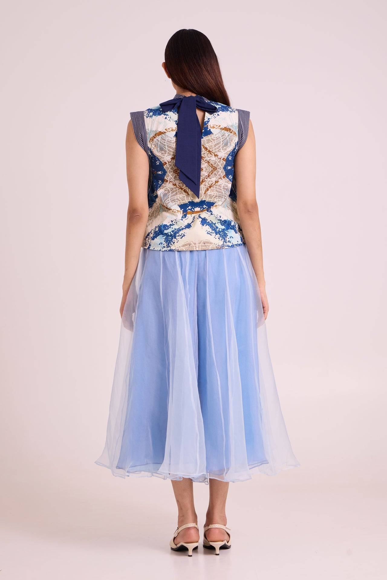 Niloy Drift Away Divided Skirt & Square Top