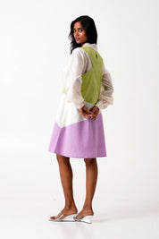 Multi Melody Neck Tie Shirt & Short Dress