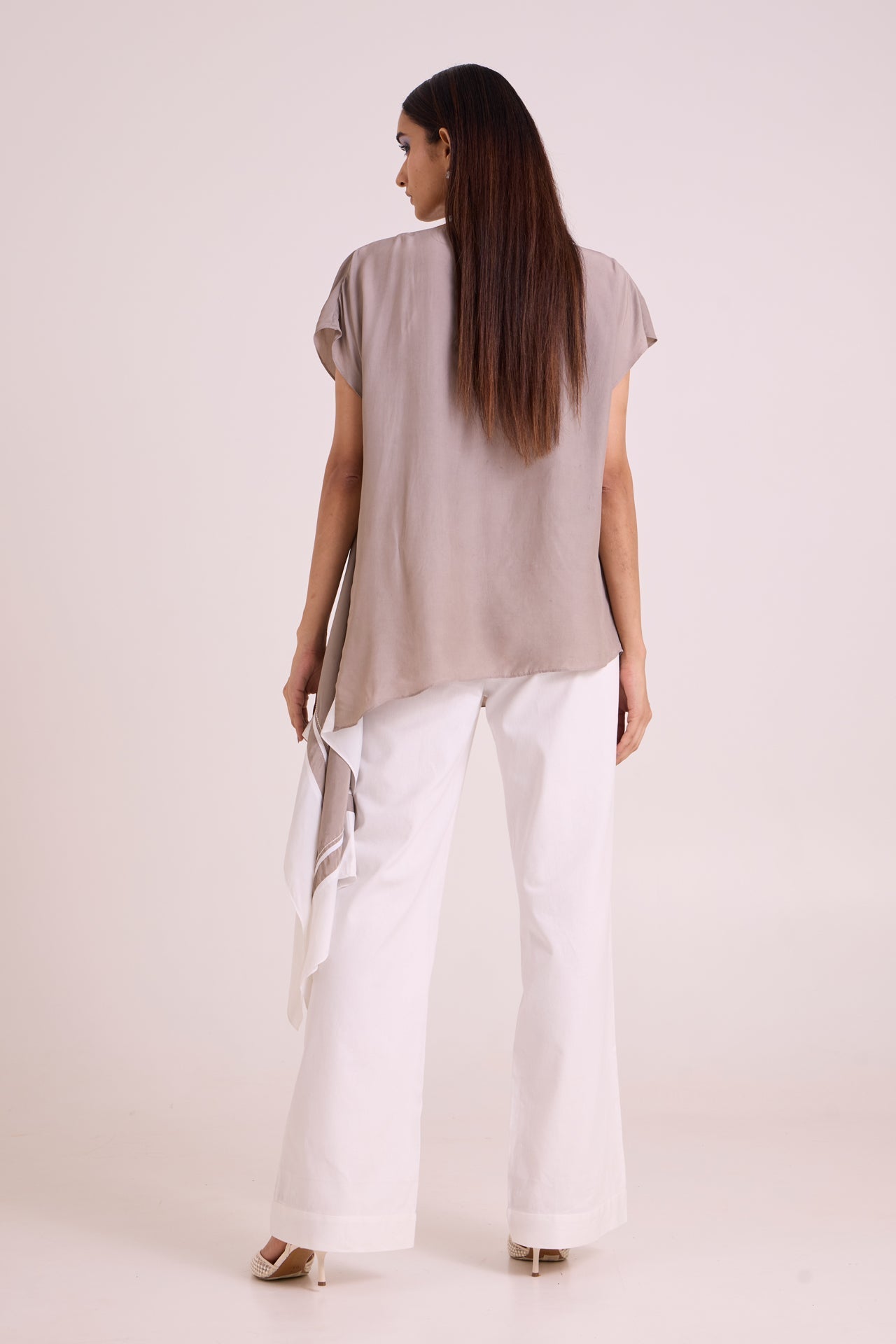 Vesa Graphite Cowl Top & Pant Set