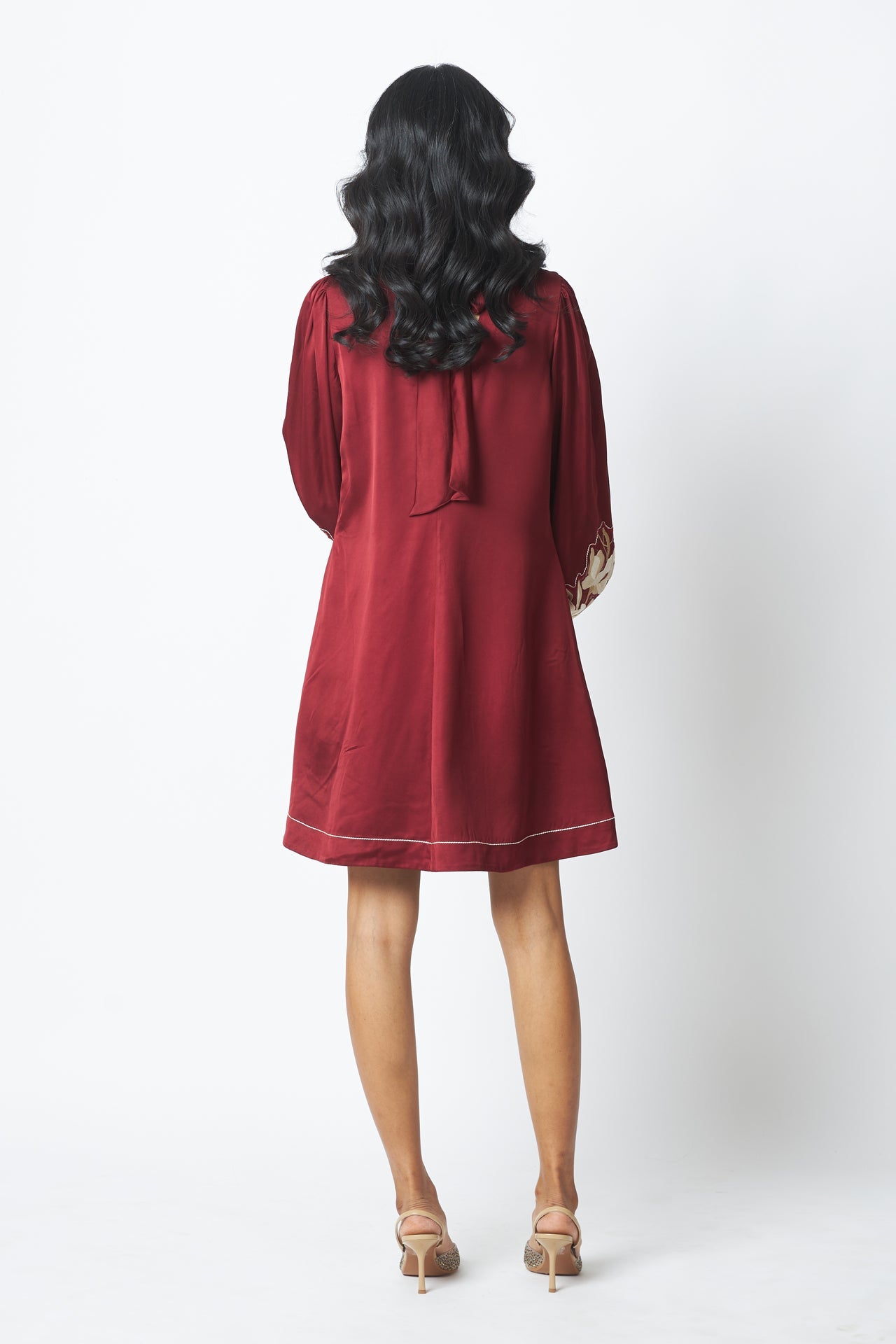 Poey Sculpted Sleeve Shift Dress