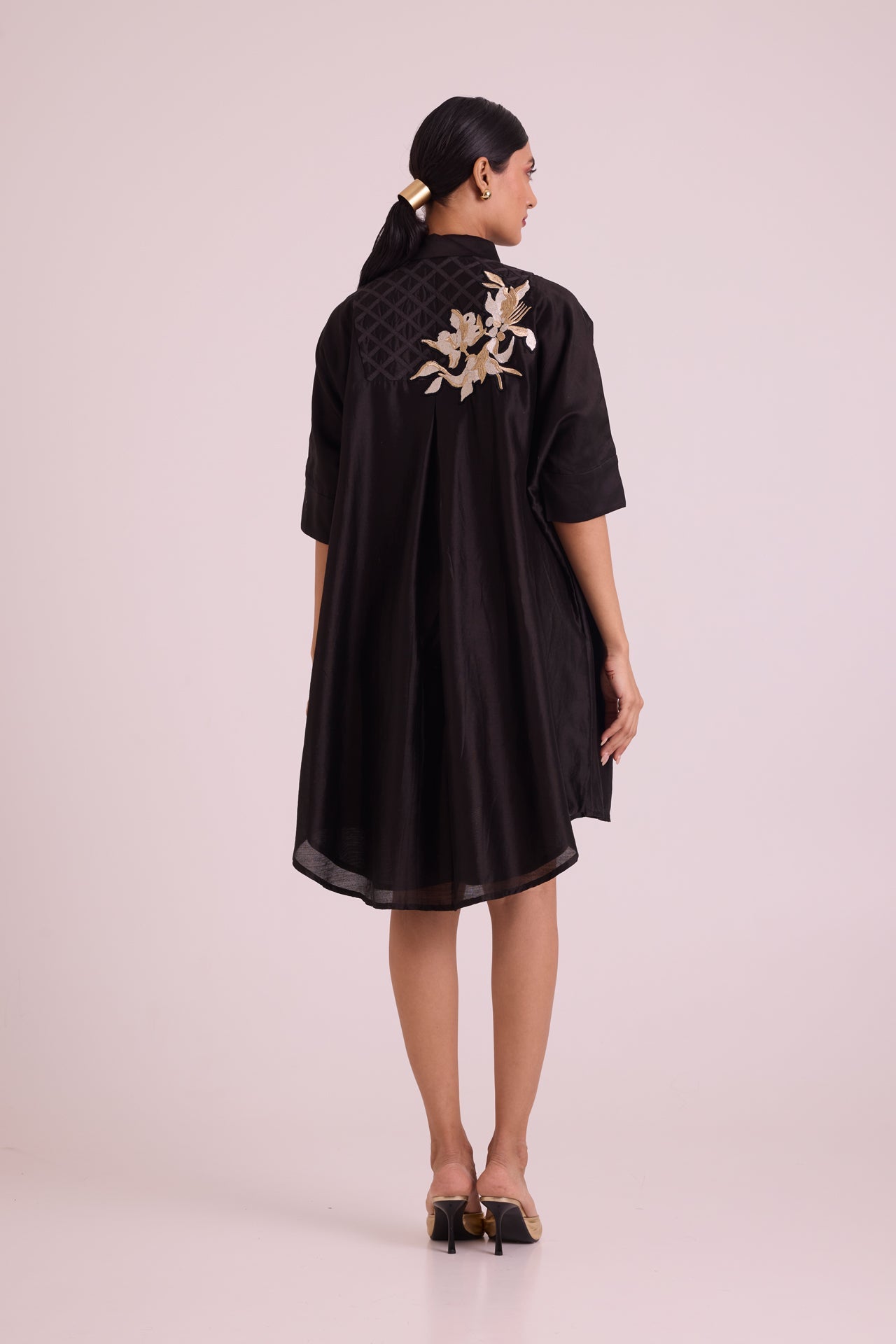 Black Mimi Framed Shirt Dress