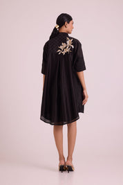 Black Mimi Framed Shirt Dress