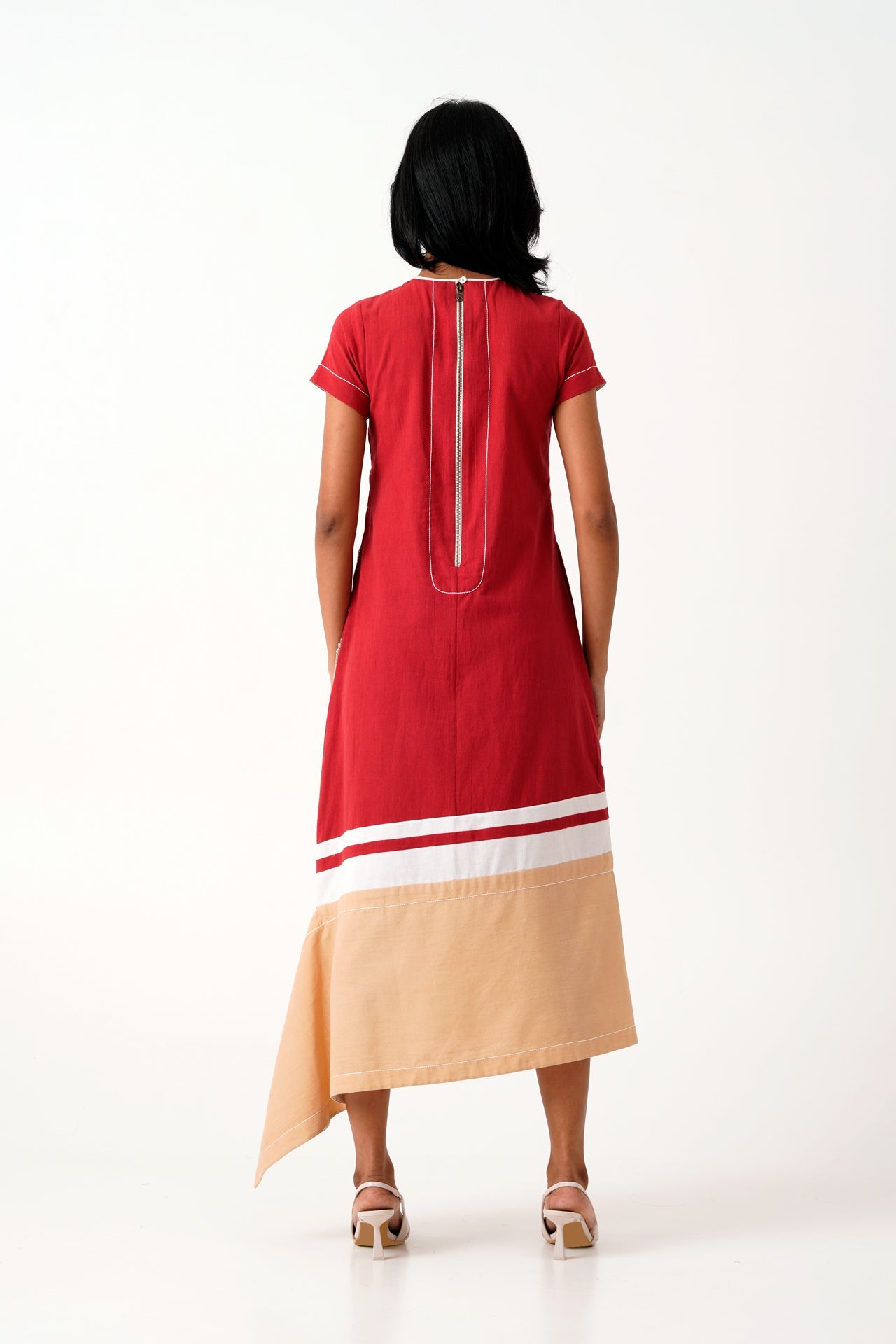 Madder Chase Midtown Midi Dress in Hand Embroidery