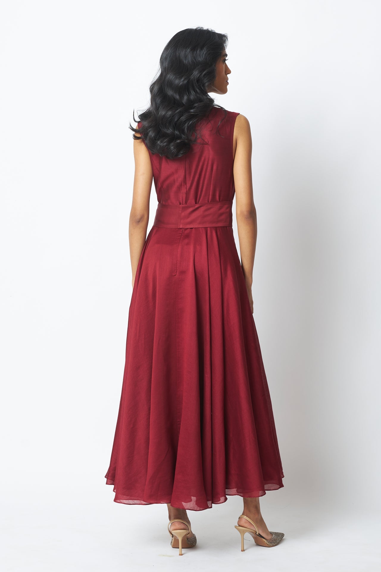 Huda The Venetian Long Dress with Belt