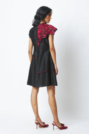 Monica Shoulder Bib Ladder Dress