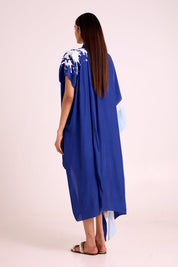 Ray Electric Blue Neck Scarf Kaftan