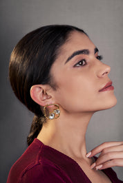 Bliss Stud Earrings - Black Crystals
