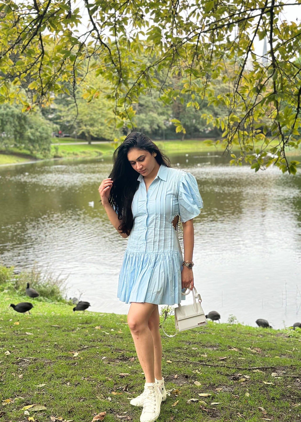 Side Cut Shirt Dress