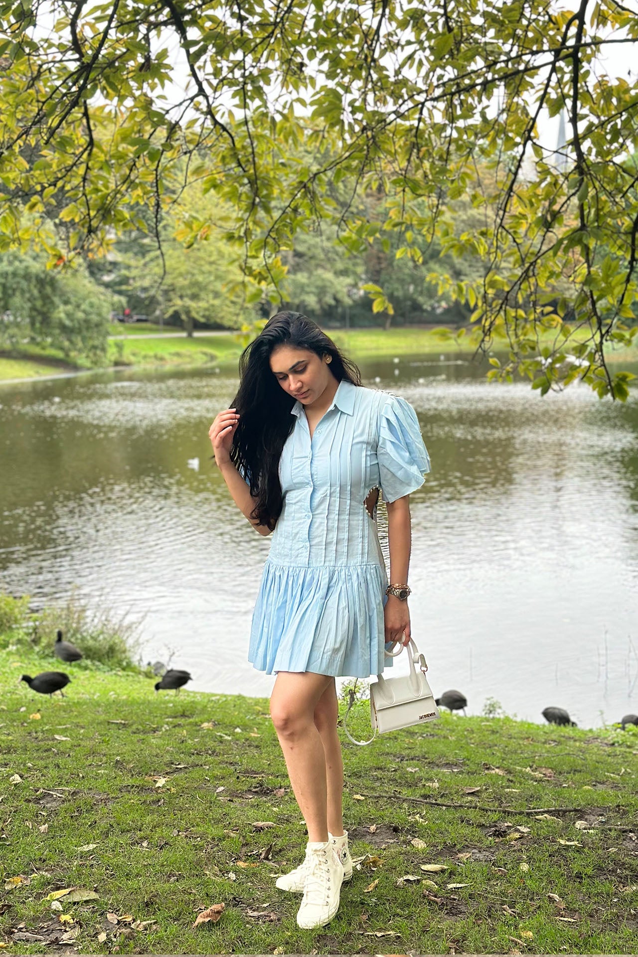 Side Cut Shirt Dress
