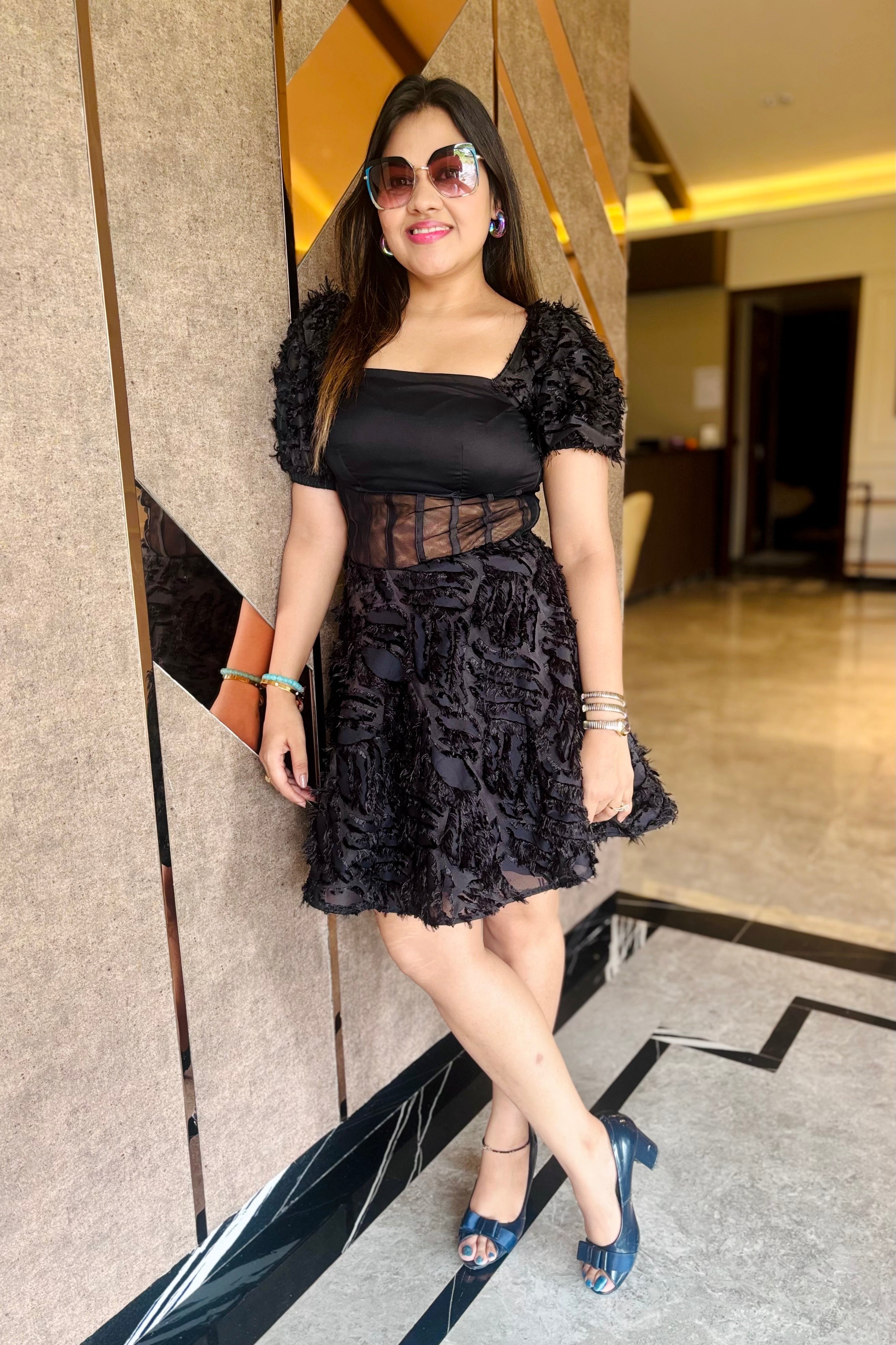 Noir Feather Dress