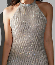 Celeste Rhinestone Embellished Maxi Dress