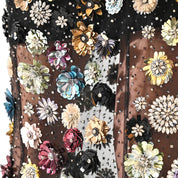 Charlotte Black Floral Sequin Maxi Co-ord Set