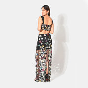 Charlotte Black Floral Sequin Maxi Co-ord Set