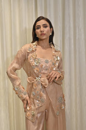 Charlotte Nude Floral Sequin Jacket