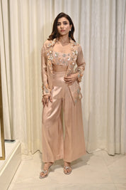 Charlotte Nude Floral Sequin Jacket