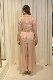 Charlotte Nude Floral Sequin Jacket Co-ord Set