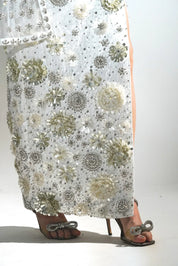 Charlotte White Floral Sequin Maxi Co-ord Set