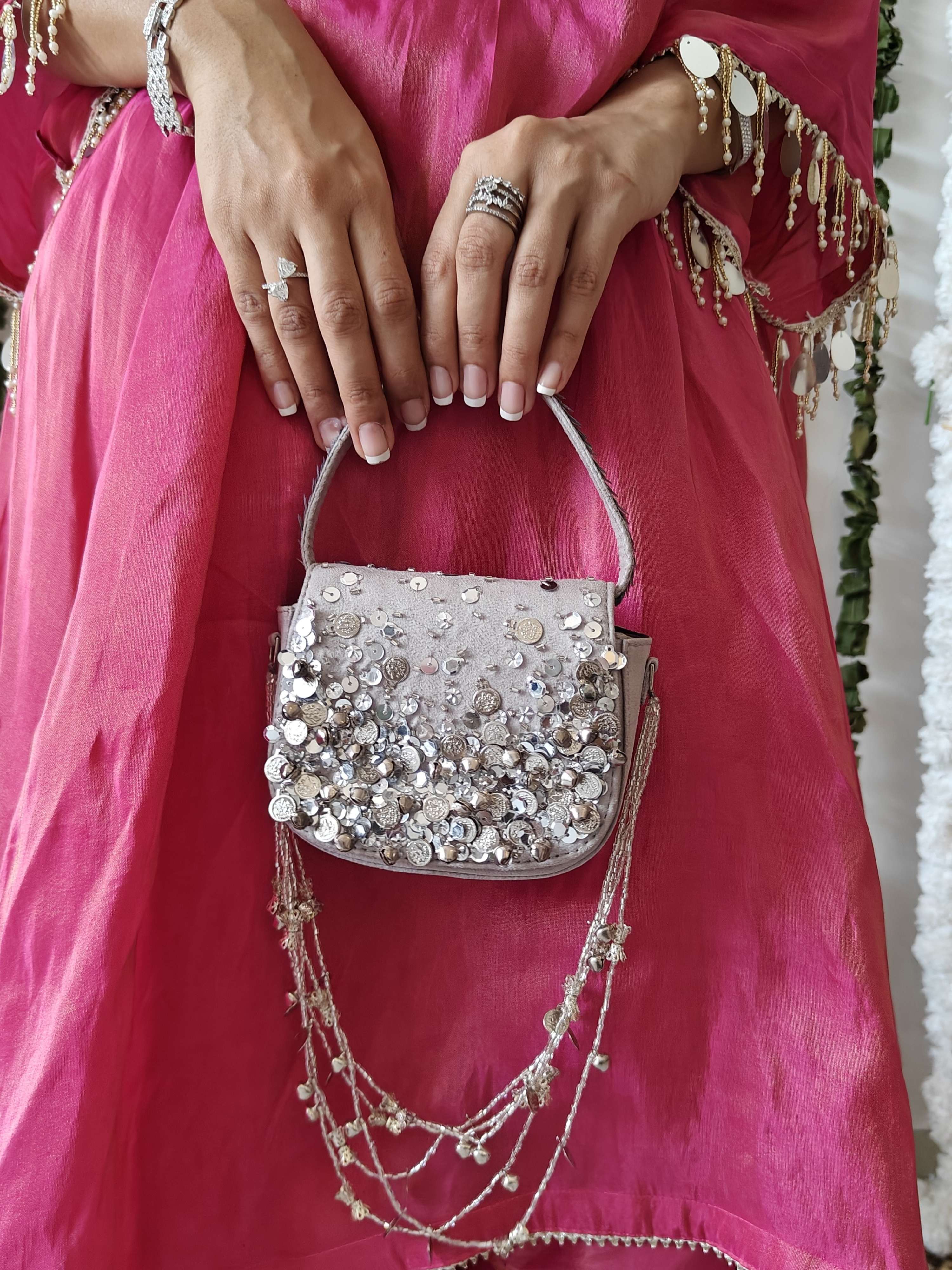 Silver Charm Bag