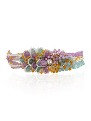 Colourful Stone Neckpiece For Haldi Mehendi Wedding