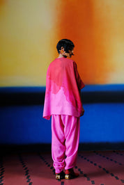 Diffuse Fuchsia Pink Kurta Set