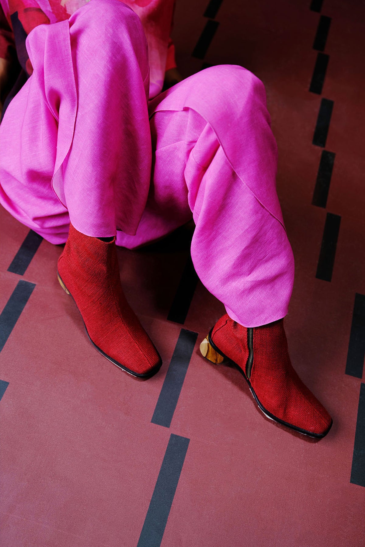 Diffuse Fuchsia Pink Kurta Set
