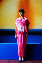 Candy Floss Blush Pink Dhoti Skirt Set