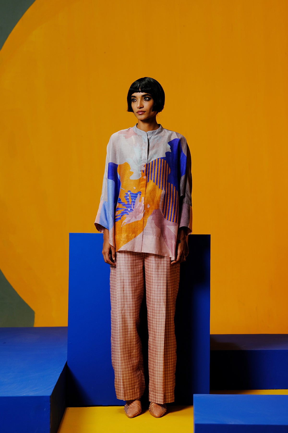 Bough Cobalt Blue & Apricot Orange Co-ord Set