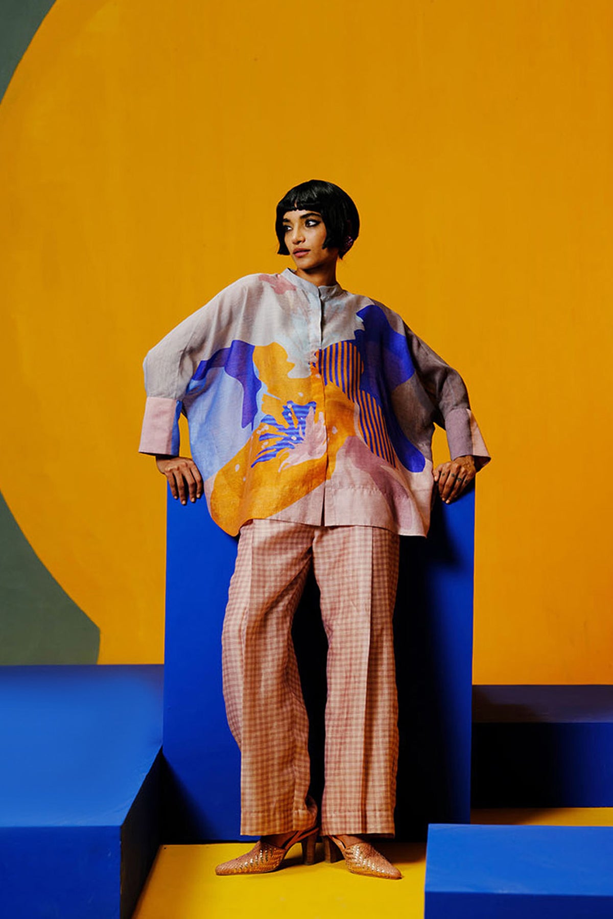 Bough Cobalt Blue & Apricot Orange Co-ord Set