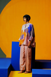 Bough Cobalt Blue & Apricot Orange Co-ord Set