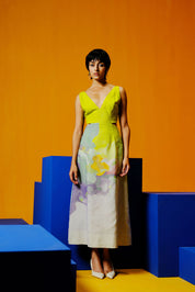 Diffuse Neon Blue & Green Cutout Dress